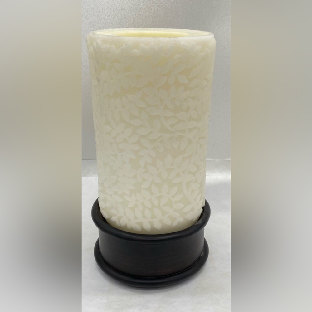 Candle Lamp Led Projector Flameless Candle With Wood Holder